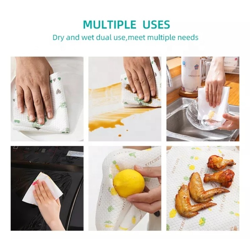 Dish Towel Factory - Cotton Natural Printed Bamboo