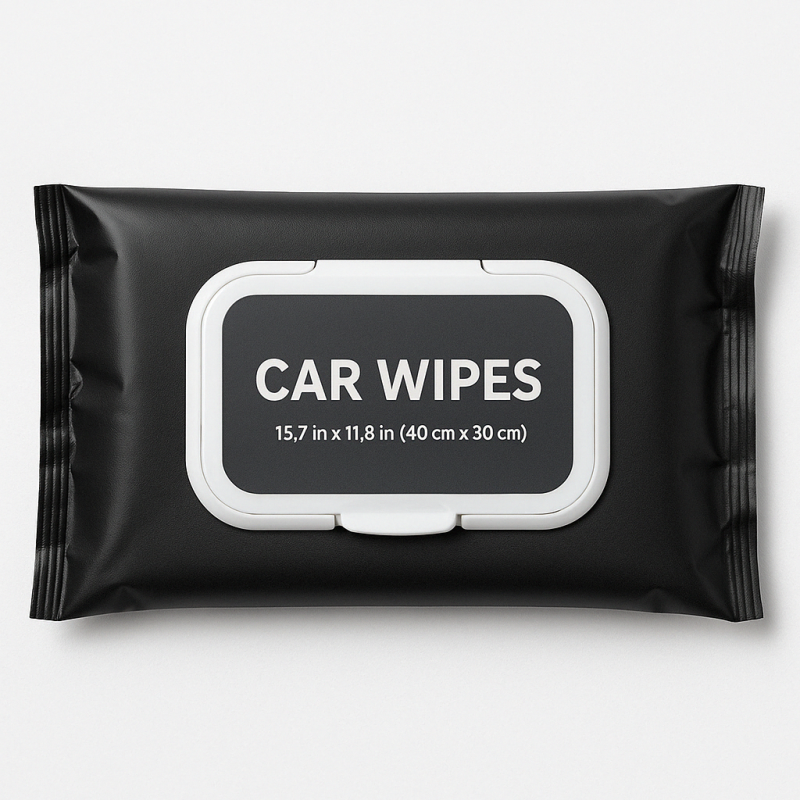 Car Cleaning Wipes Supplier - Single Car Dashboard Green