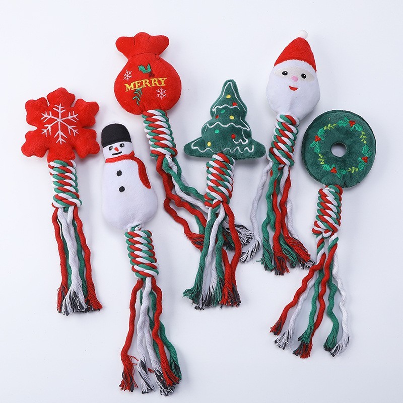 Dog Chew Toy Manufacturer - Cotton Rope Cleaning Teeth Christmas