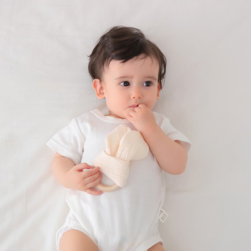 Infant Comforter Factory - Muslin Cotton Wooden Ear Teether
