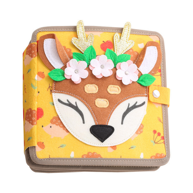 Quiet Book Manufacturer - Sika Deer Felt Busy Board Preschool