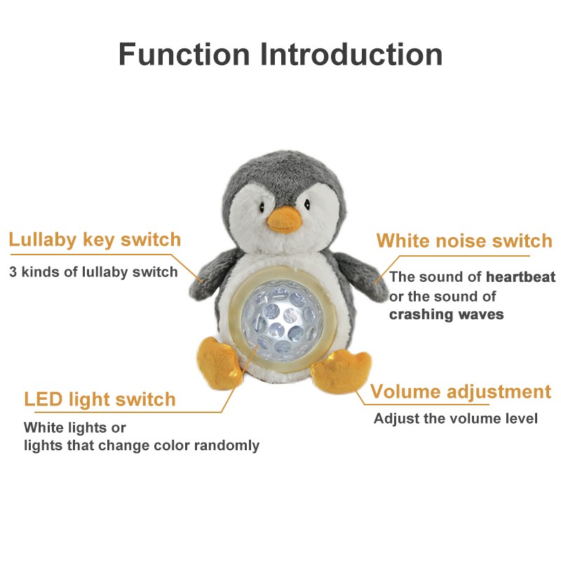 Plush Penguin Toy Factory - Super Soft Night Light Wedding