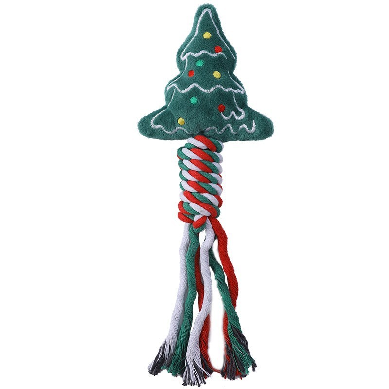Dog Chew Toy Manufacturer - Cotton Rope Cleaning Teeth Christmas