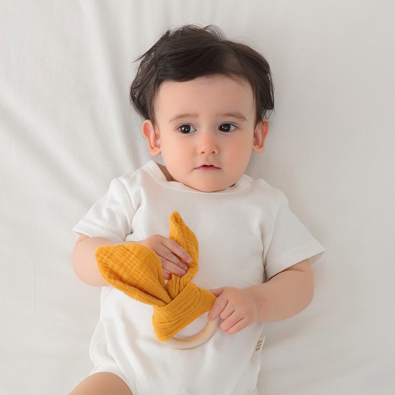 Infant Comforter Factory - Muslin Cotton Wooden Ear Teether