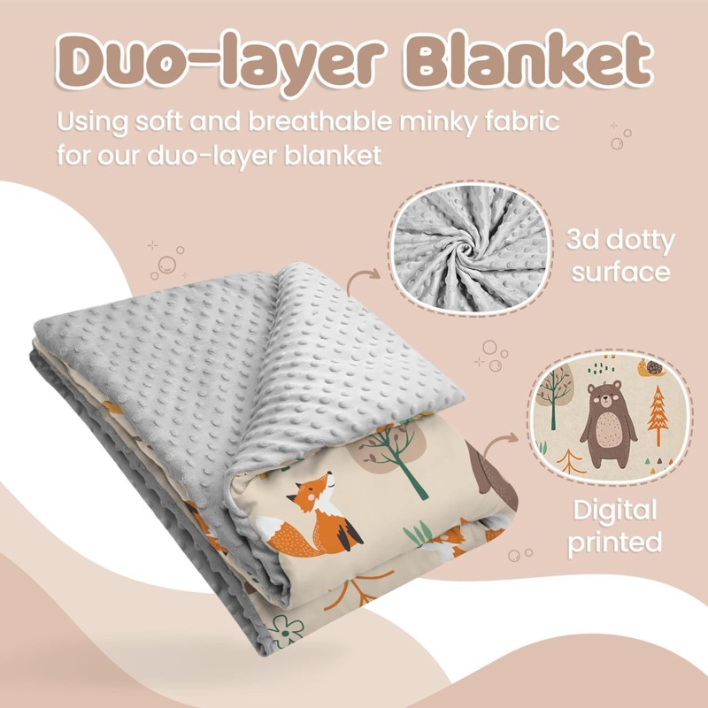 Baby Blanket Manufacturer - Printing Soft Breathable Minky Dot
