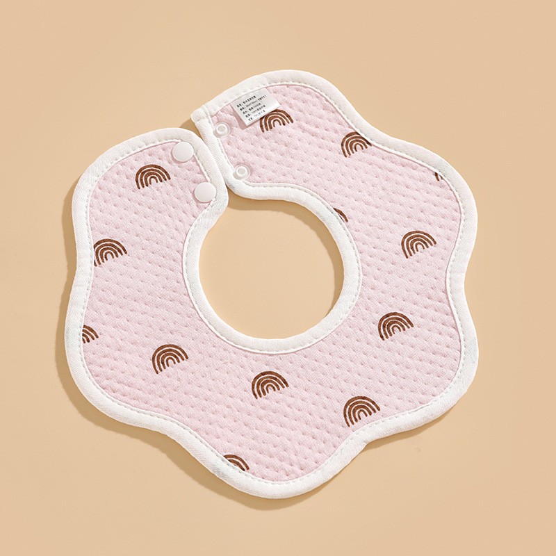 Drool Bibs Manufacturer - Cotton Knitted Waterproof Petal Design