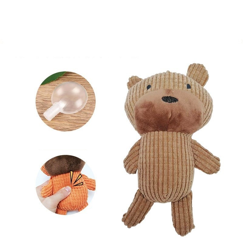 Pet Plush Toy Manufacturer - Three Color Bear Bite Training