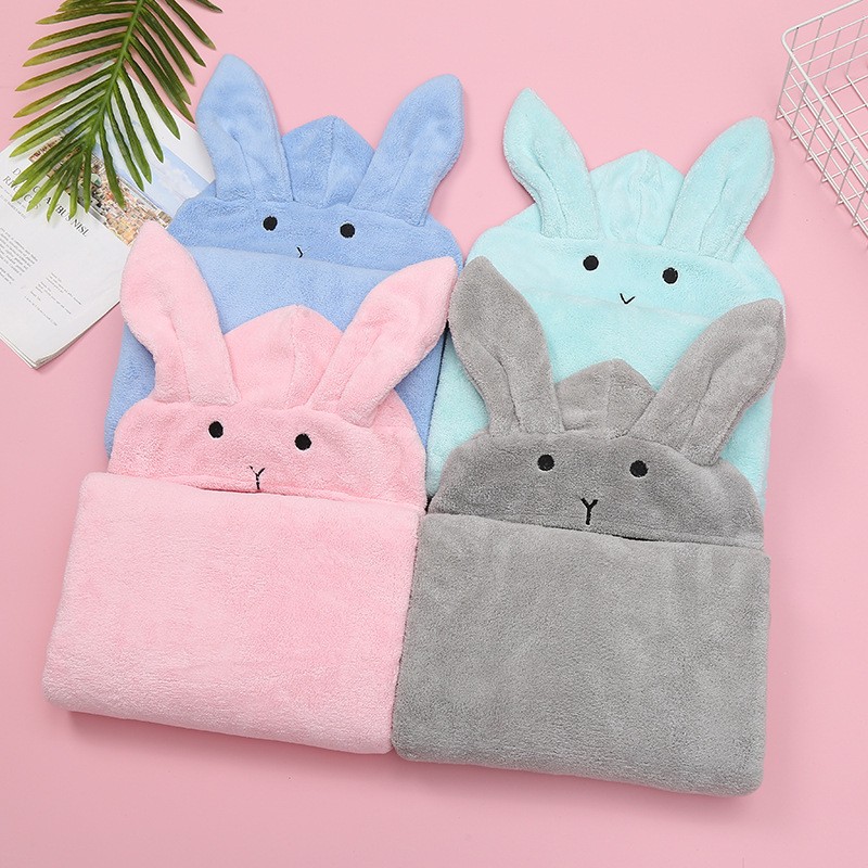 Baby Bath Towel Manufacturer - Cartoon Coral Velvet Hooded Beach