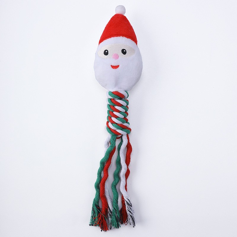Dog Chew Toy Manufacturer - Cotton Rope Cleaning Teeth Christmas