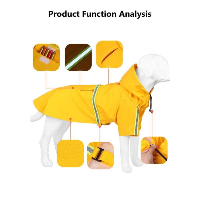 Dog Poncho Factory - Large Breed Windproof Reflective