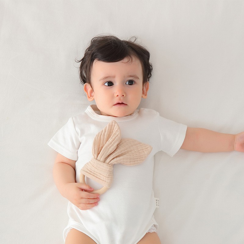 Infant Comforter Factory - Muslin Cotton Wooden Ear Teether