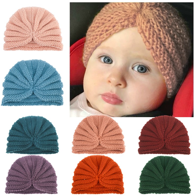 Infant Hat Manufacturer - Winter Warm Plain Color Knitted