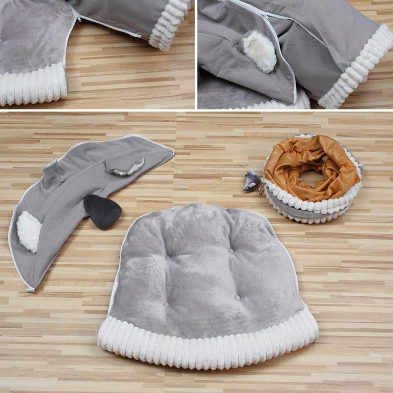 Cat Tunnel Factory - 2 in 1 Fresh Brown Nest Semi-open