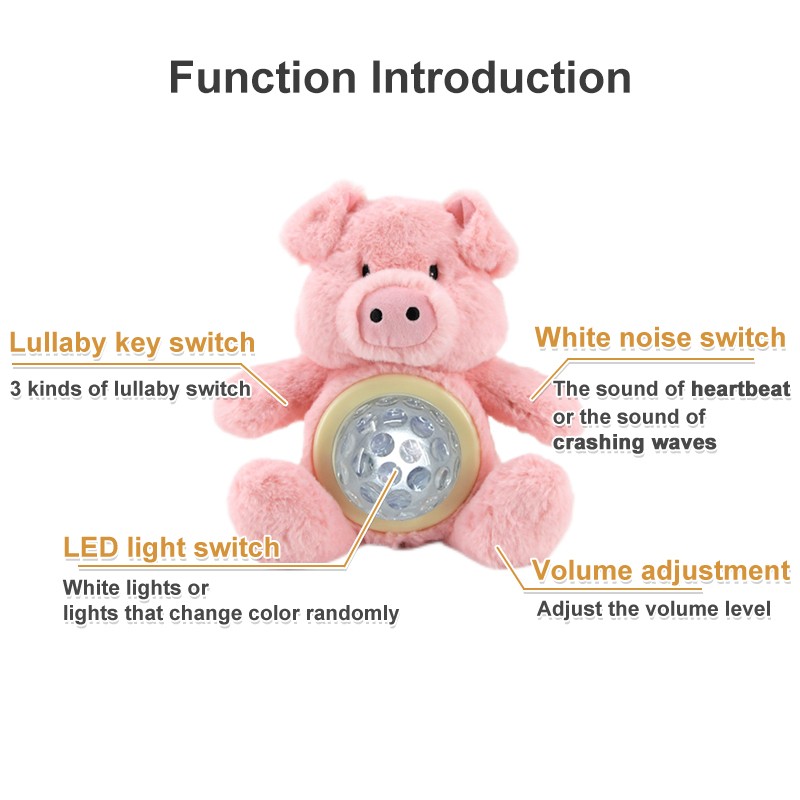 Animal Night Light Factory - Piglet Super Soft Plush Battery