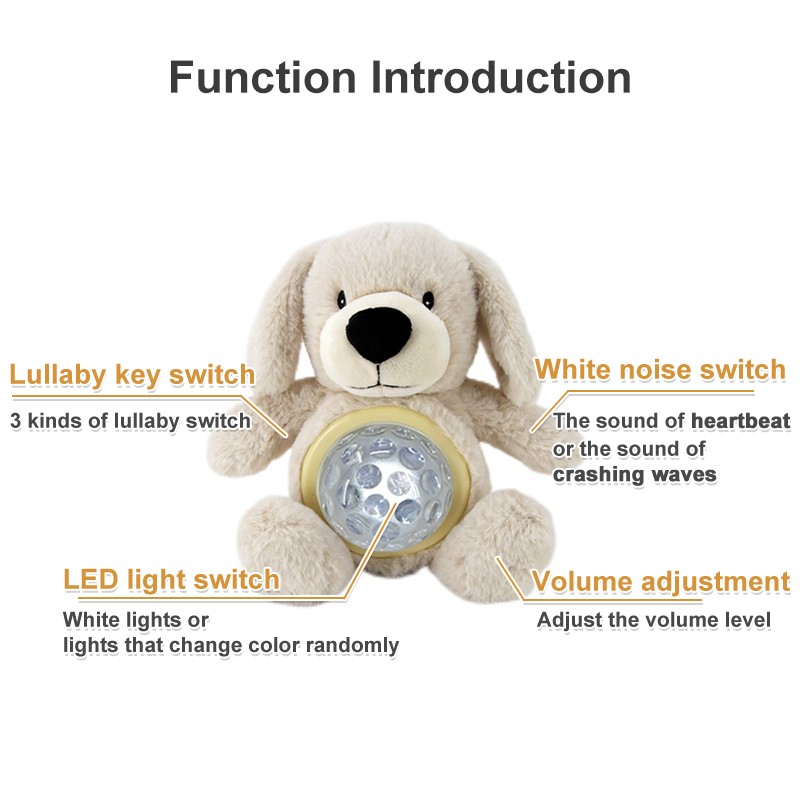 Baby Night Light Factory - Musical Plush Puppy Stress Relief