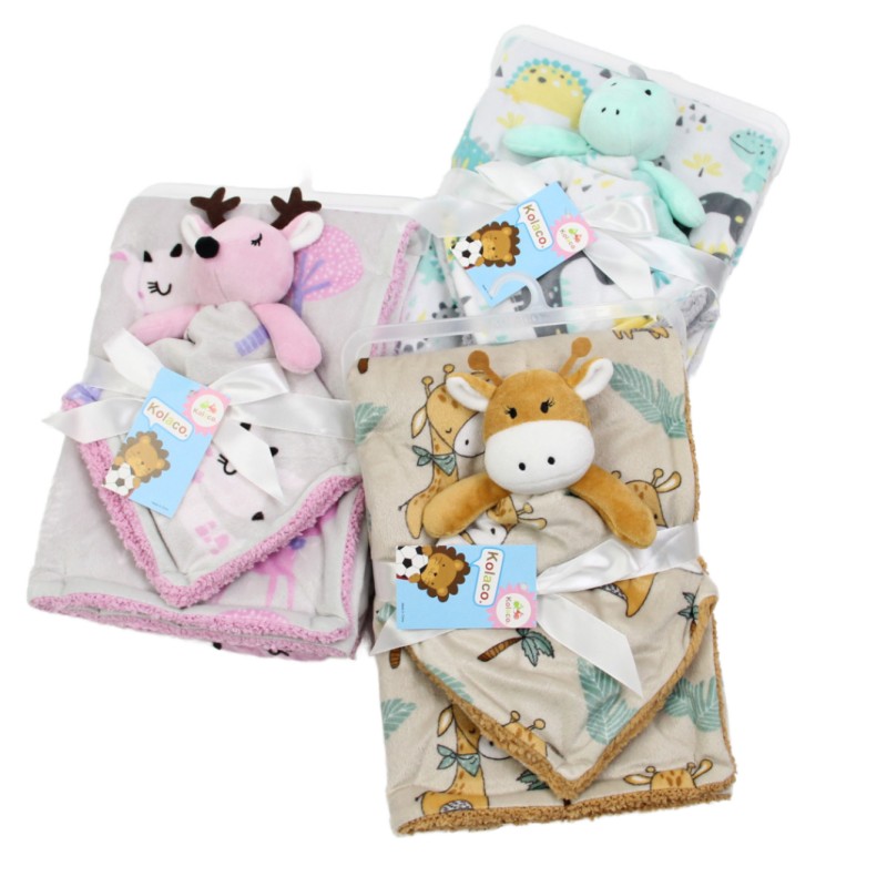 Baby Blanket Factory - Printed Fleece Lambswool Double Comfort