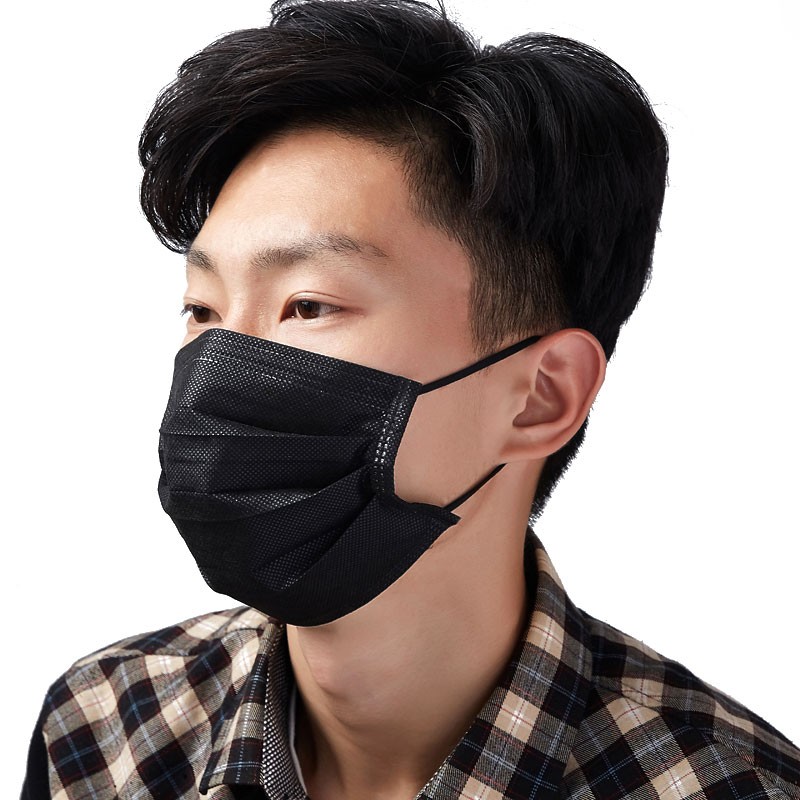 Face Mask Supplier - Black Face Mask 3 Ply