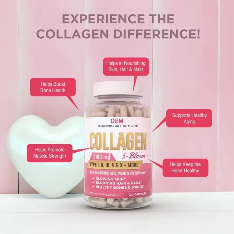 Cheap Price Marine Collagen Capsules Collagen Vitamin c Whitening Capsules Collagen Pills Capsule