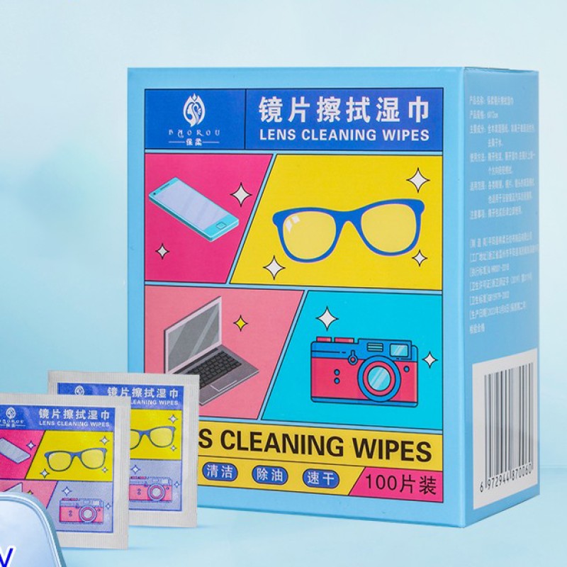 Lens Wipes Supplier - 100Pcs/Box Cheap Cleaning