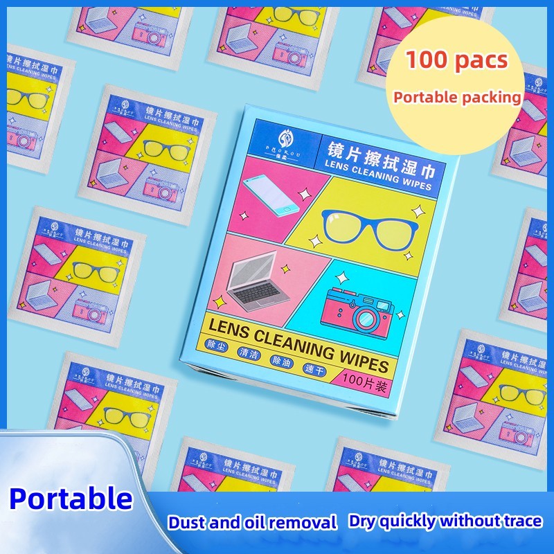 Lens Wipes Supplier - 100Pcs/Box Cheap Cleaning