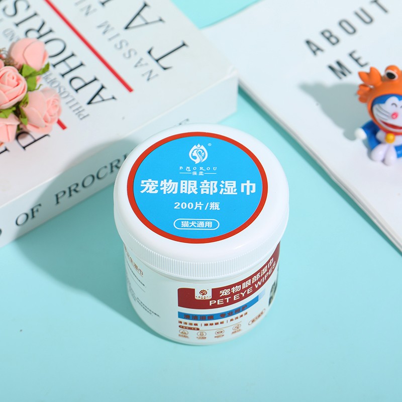 Pet Eye Wipes Factory - 200 Pcs /Can Cat
