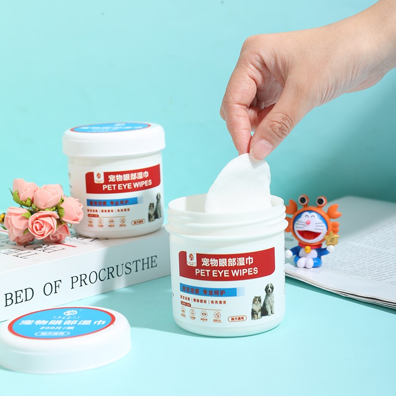 Pet Eye Wipes Factory - 200 Pcs /Can Cat