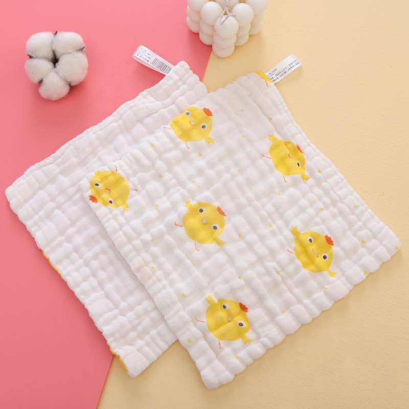 Baby Small Towel Manufacturer - Printed All Cotton Six Layer