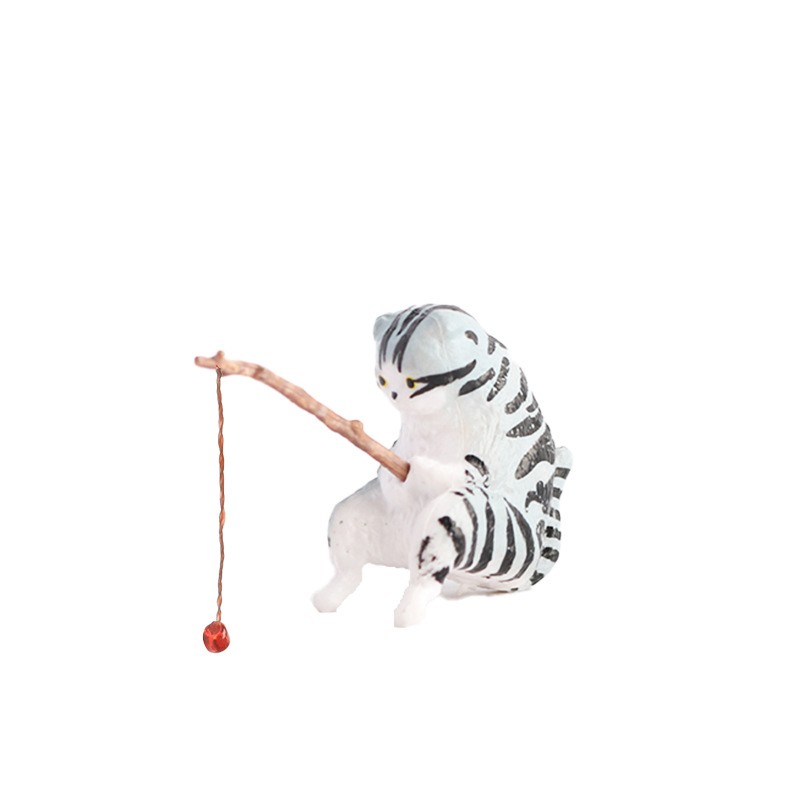 Cat Figurine Supplier - Artistic Fishing Cat Garden Decor
