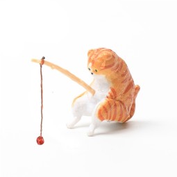 Car Ornament Factory - Fishing Cat PVC Cartoon Statue