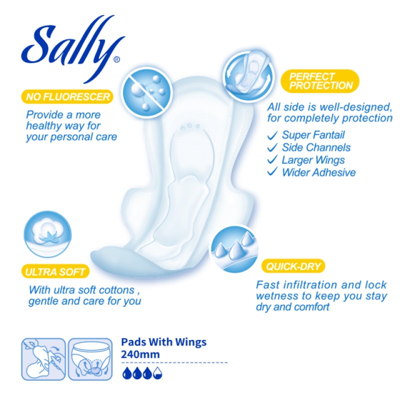 Sanitary Napkin Factory - Sally Comfortable Disposable Seamless Fit