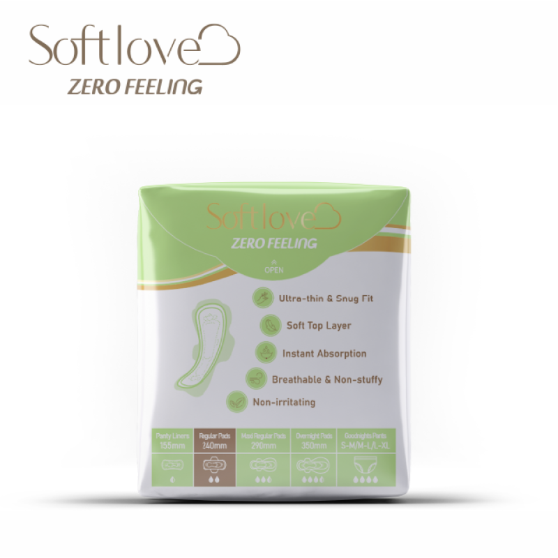 Sanitary Pads Manufacturer - Softlove Zero Feeling 240mm Daily