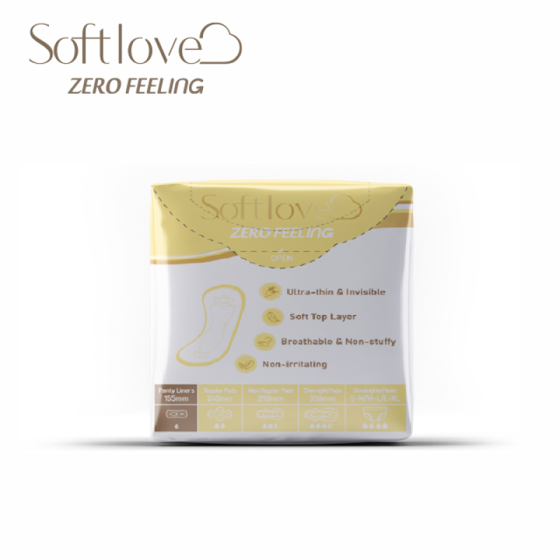 Panty Liner Factory - Softlove Zero Feeling 155mm Extra Thin