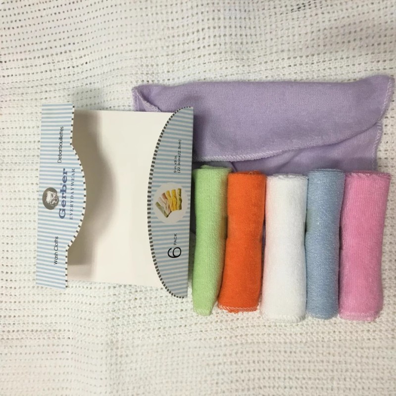 Baby Towel Factory - Small Square Feeding Saliva 6-pack