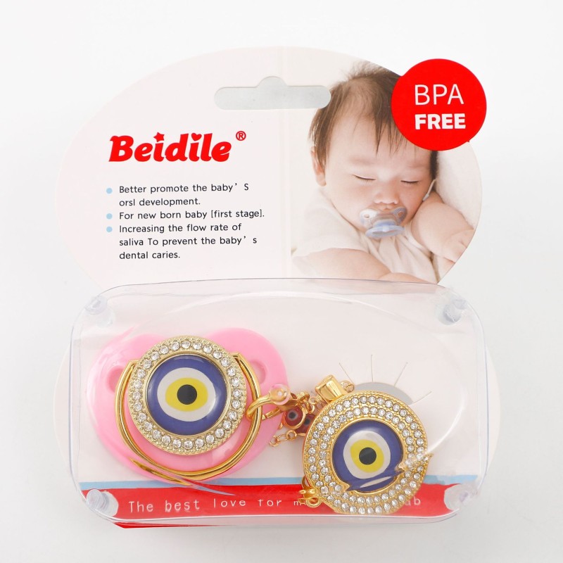 Pacifier Set Manufacturer - Diamond Silicone Chain Pack 0-12