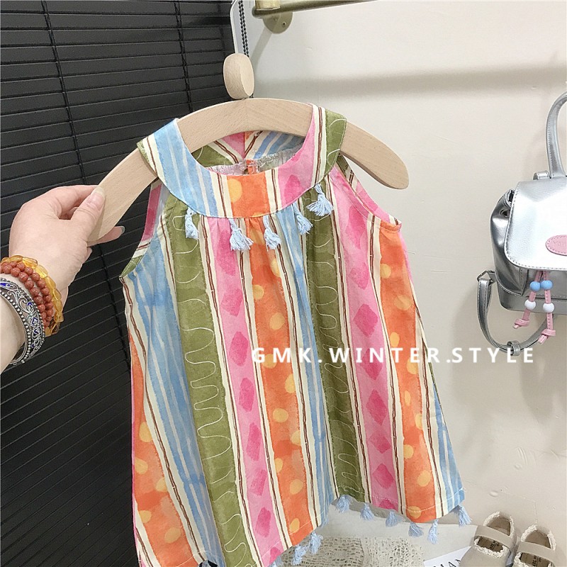 Summer Dress Manufacturer - Girls Floral Sling Beach Skirt