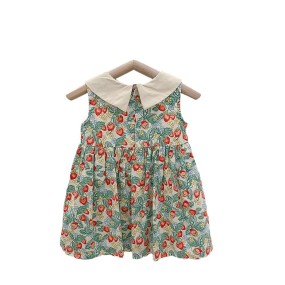 Girls Dress Factory - Floral Linen Korean Western Birthday