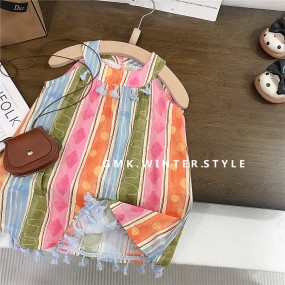 Summer Dress Manufacturer - Girls Floral Sling Beach Skirt