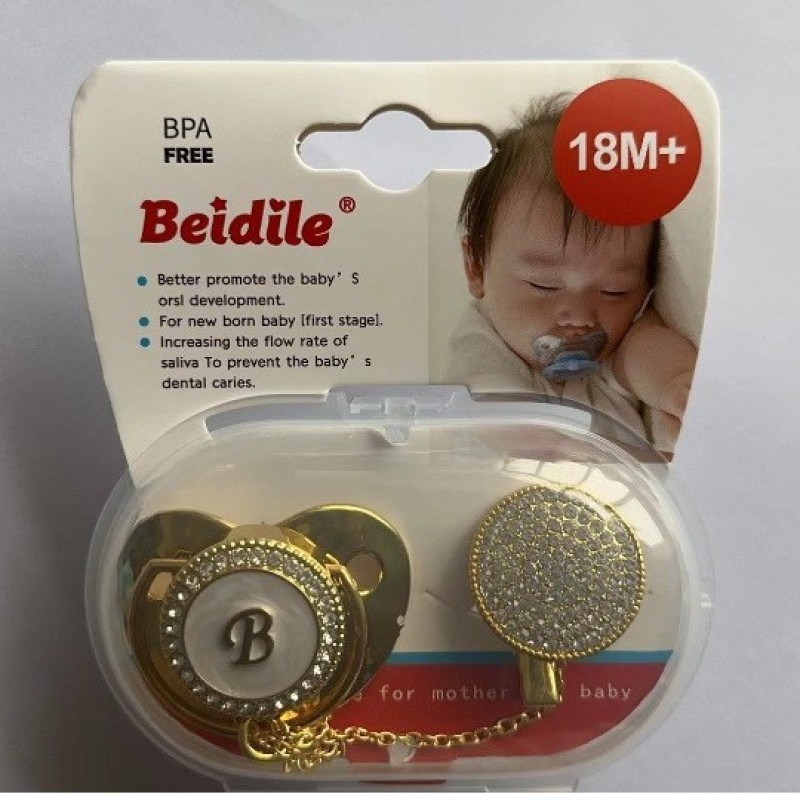 Pacifier Box Factory - Diamond Pacifier Set Plus Chain
