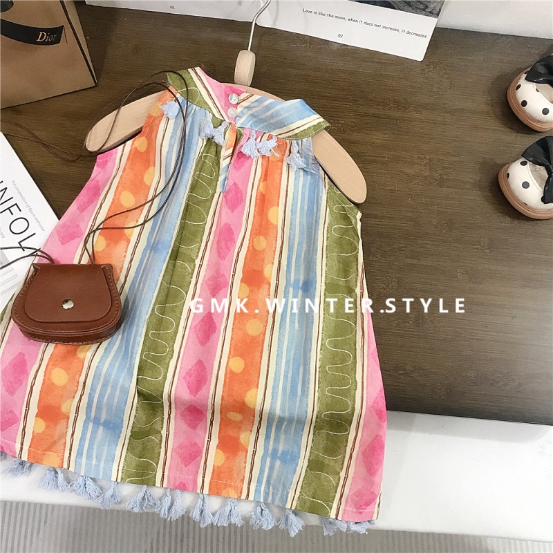 Summer Dress Manufacturer - Girls Floral Sling Beach Skirt