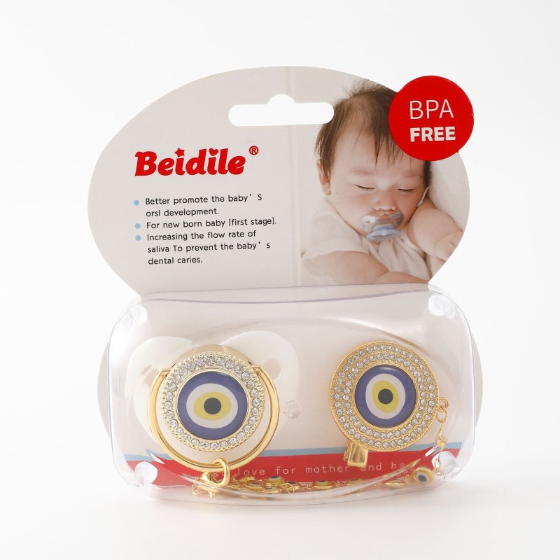 Pacifier Set Manufacturer - Diamond Silicone Chain Pack 0-12