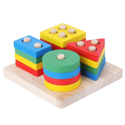 Building Blocks Factory - Kids Educational Wooden Sorting Stacking