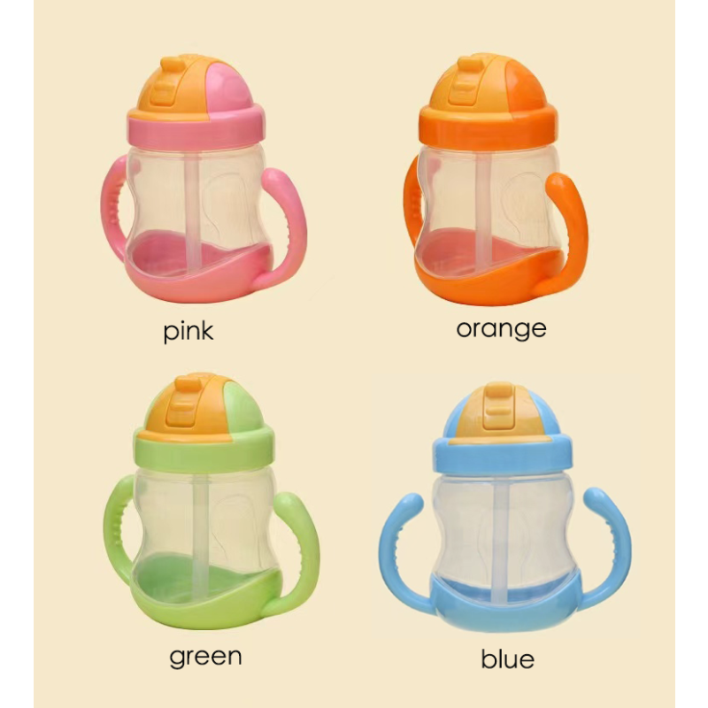Baby Straw Cup Factory - 280ml Silicone Straw With Handle