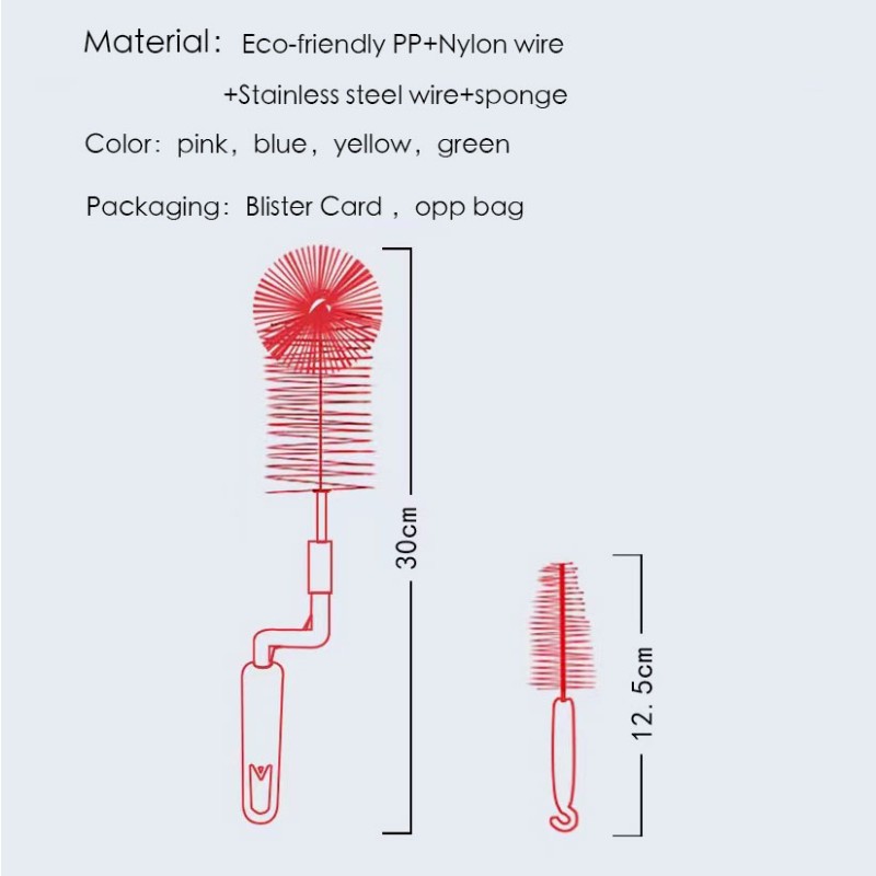 Bottle Cleaning Brush Factory - Long Handle Kettle Spout Cleaner
