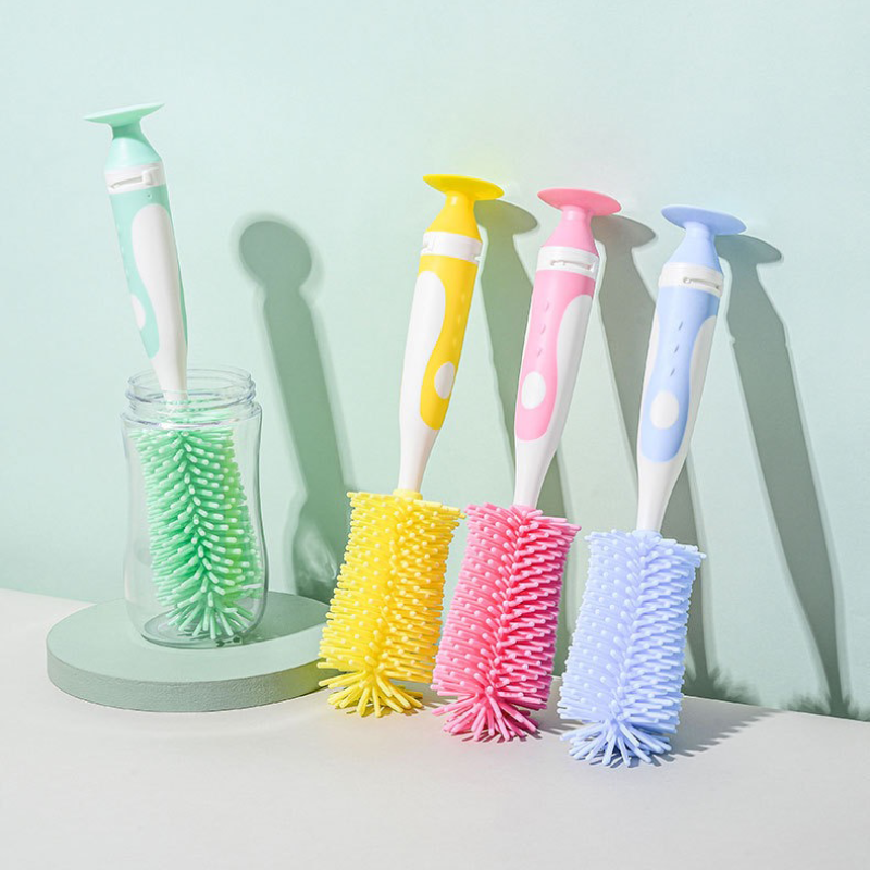 Baby Bottle Brush Manufacturer - Eco-friendly Silicone Long Handle