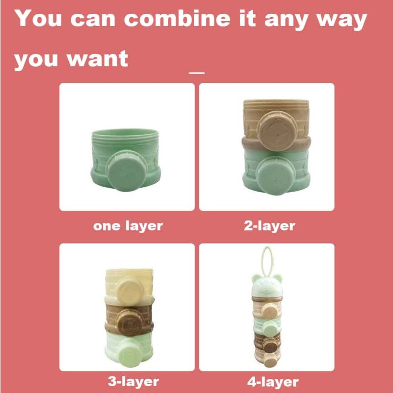 Baby Food Storage Box Factory - 3-4 Layers Bear Style Portable