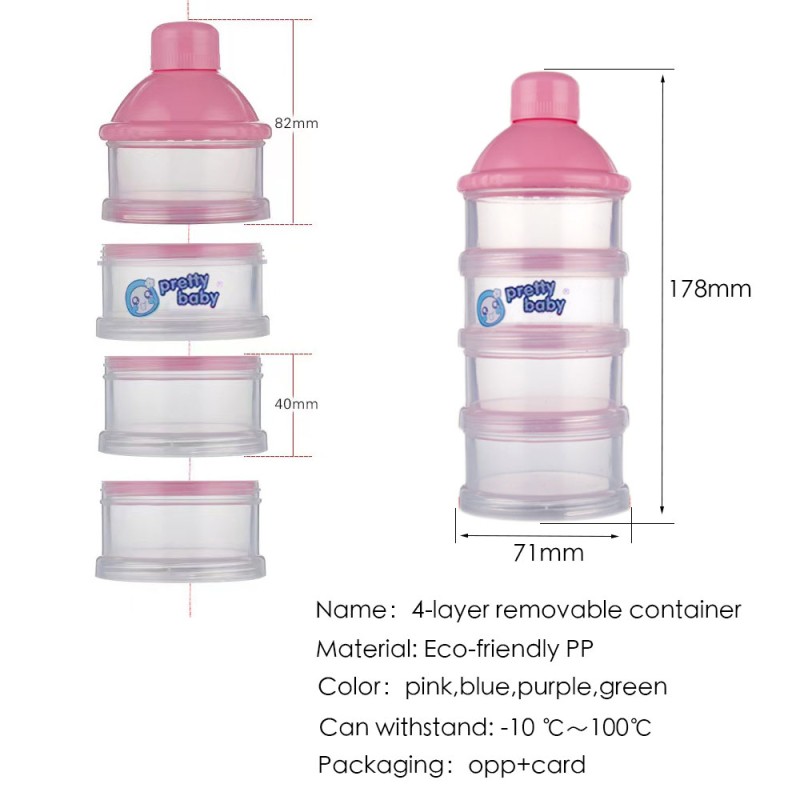 Baby Milk Dispenser Factory - 4 Layers Box Powder Container
