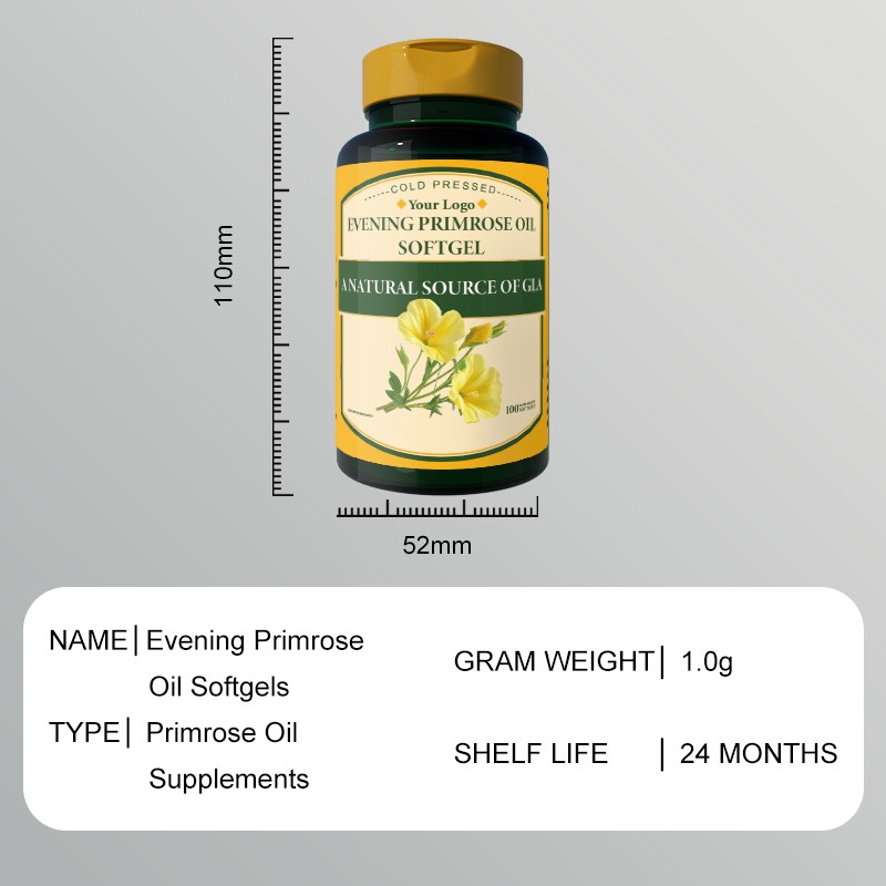 Increase Your Skin Glow High Quality Evening Primrose Softgel 450mg Own Brand Can Be Customized