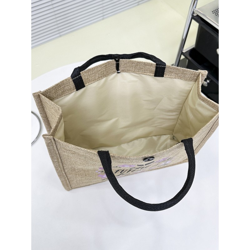 Jute Handle Bag Factory - Pattern Customize Button Lock