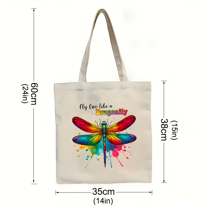 Tote Bags Factory - Canvas Butterfly Flowers Shoulder