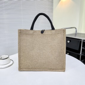 Jute Handle Bag Factory - Pattern Customize Button Lock